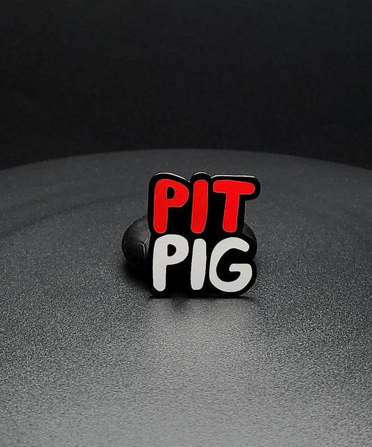 Horse Market Pit Pig Enamel Pin - Rubber back